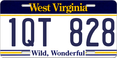WV license plate 1QT828