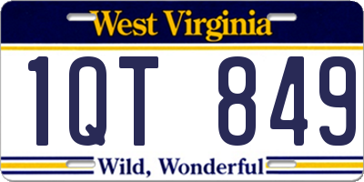 WV license plate 1QT849