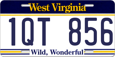WV license plate 1QT856
