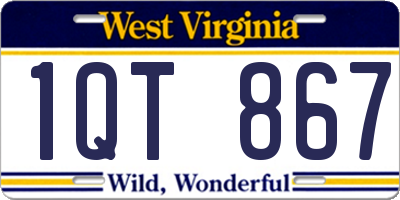 WV license plate 1QT867