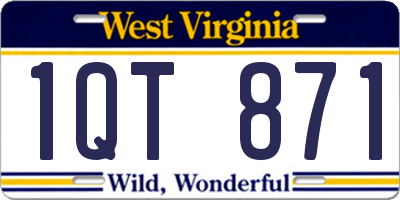 WV license plate 1QT871