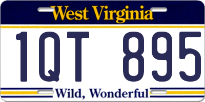 WV license plate 1QT895