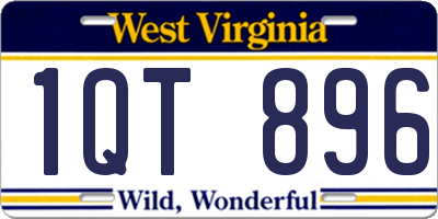 WV license plate 1QT896