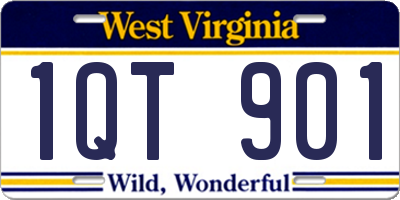 WV license plate 1QT901
