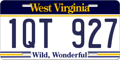 WV license plate 1QT927