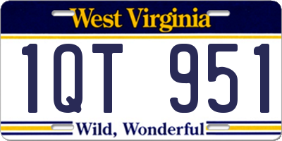 WV license plate 1QT951
