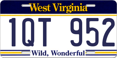WV license plate 1QT952