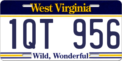 WV license plate 1QT956