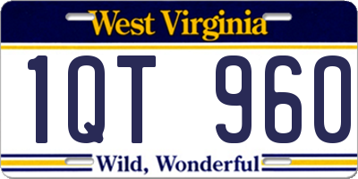 WV license plate 1QT960