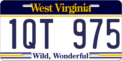 WV license plate 1QT975