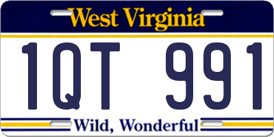 WV license plate 1QT991