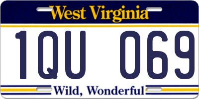 WV license plate 1QU069