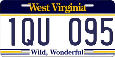 WV license plate 1QU095