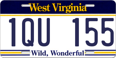 WV license plate 1QU155