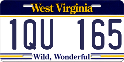 WV license plate 1QU165