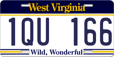 WV license plate 1QU166