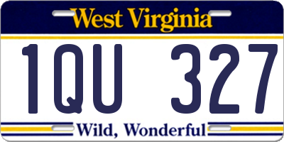 WV license plate 1QU327