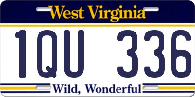 WV license plate 1QU336