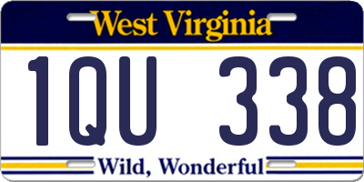 WV license plate 1QU338