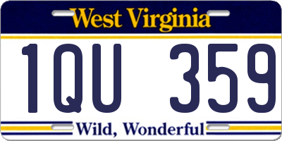 WV license plate 1QU359