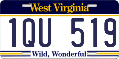 WV license plate 1QU519