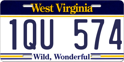 WV license plate 1QU574