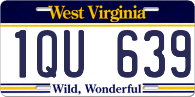 WV license plate 1QU639