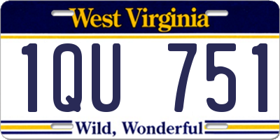 WV license plate 1QU751