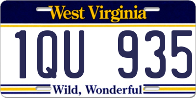 WV license plate 1QU935