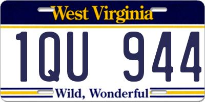 WV license plate 1QU944