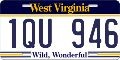 WV license plate 1QU946