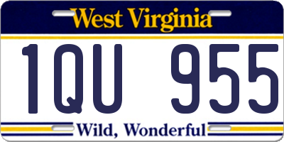 WV license plate 1QU955