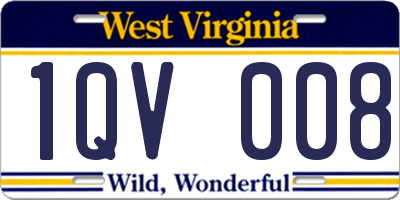WV license plate 1QV008