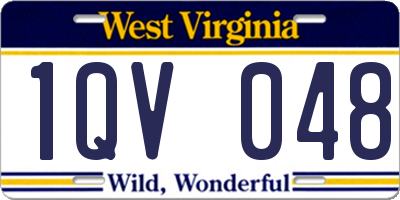 WV license plate 1QV048