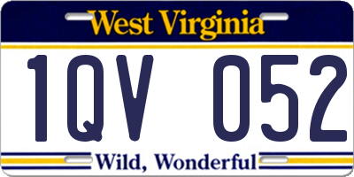 WV license plate 1QV052