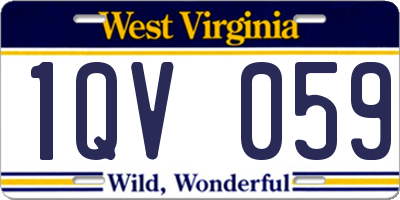 WV license plate 1QV059