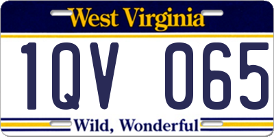 WV license plate 1QV065
