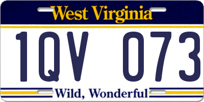 WV license plate 1QV073