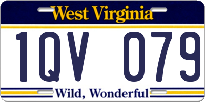 WV license plate 1QV079