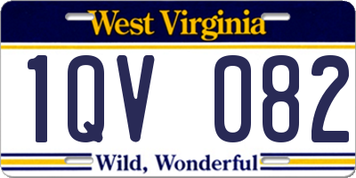 WV license plate 1QV082
