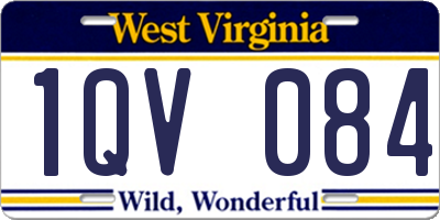 WV license plate 1QV084