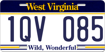 WV license plate 1QV085
