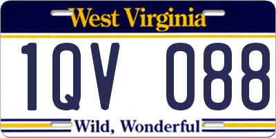 WV license plate 1QV088