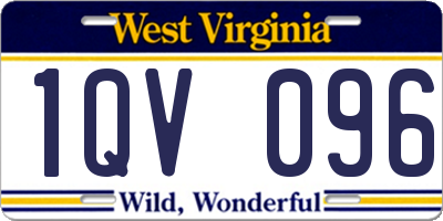 WV license plate 1QV096