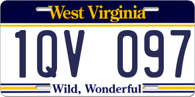 WV license plate 1QV097