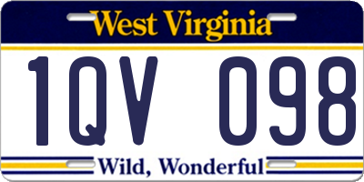 WV license plate 1QV098