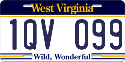 WV license plate 1QV099