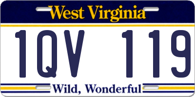 WV license plate 1QV119