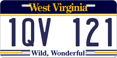 WV license plate 1QV121