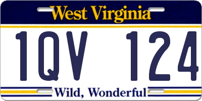 WV license plate 1QV124